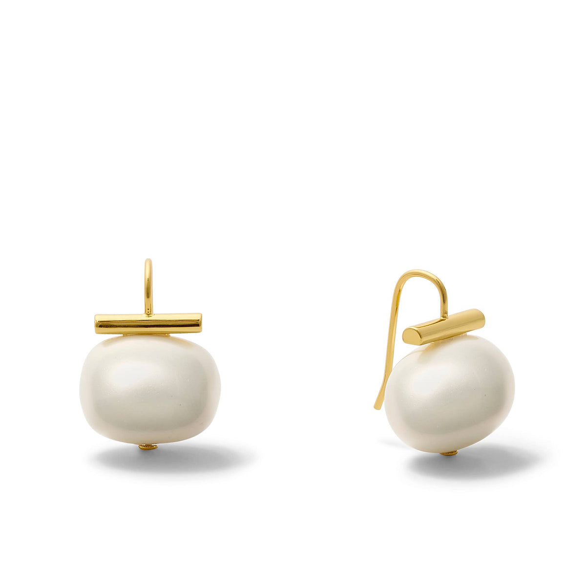 Statement Making Large Pebble Pearls
: White
