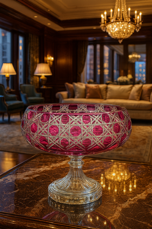 Verdura Pedestal Bowl Orchid Rosé