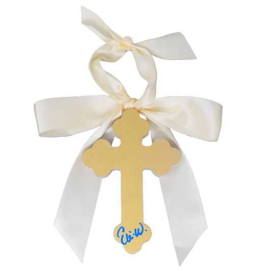 Peace Cross - 6 inches white