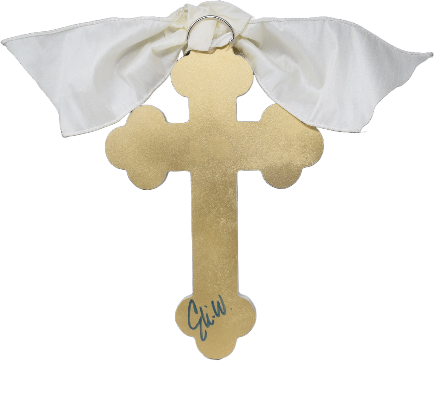 Peace Cross - 12 inches White
