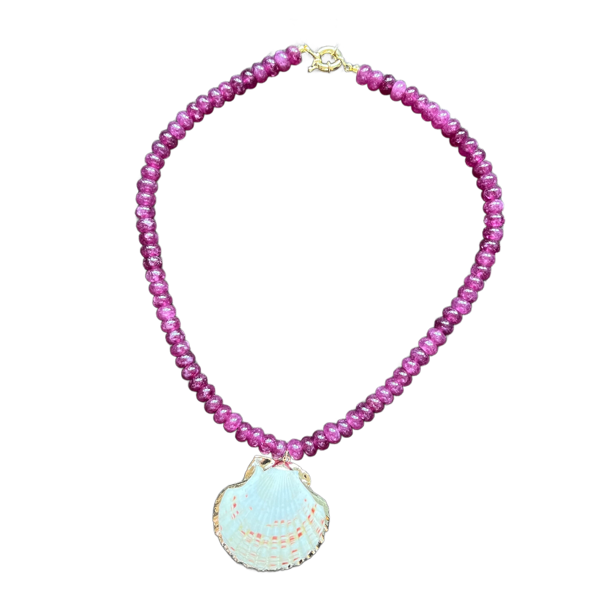 The Sea Shell Candy Necklace: Raspberry