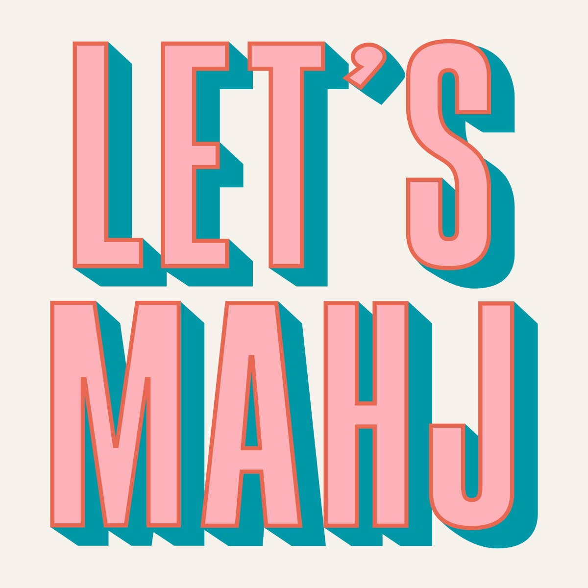 Let's Mahj | Cocktail Funny Napkins