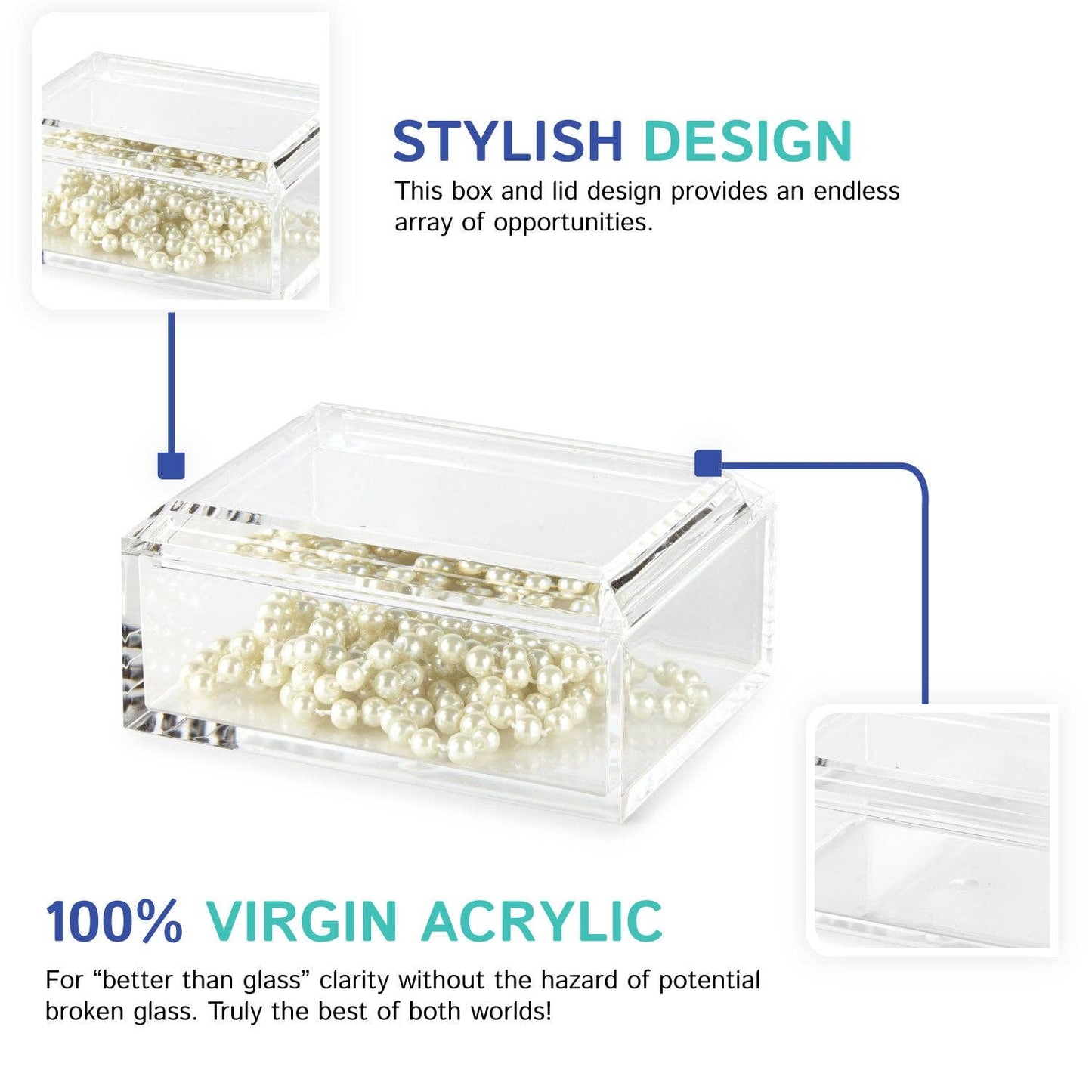 3X5 Rectangular Jewelry Box