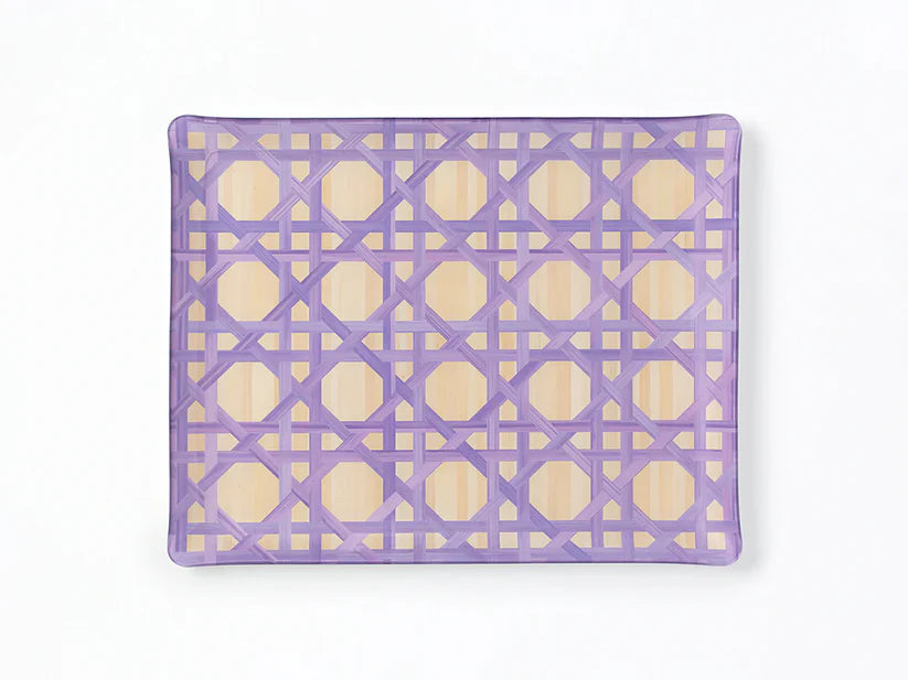 Hestia Lavender Bamboo Acrylic Tray