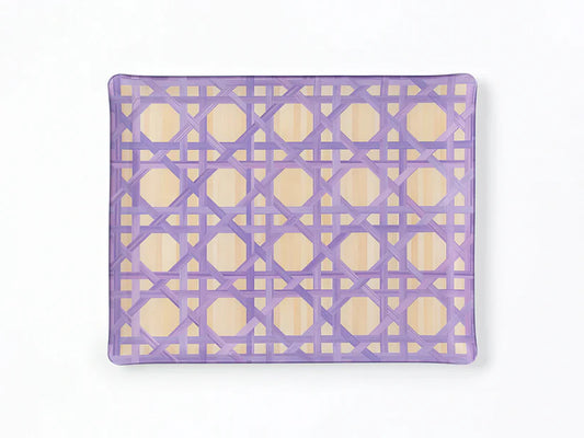 Hestia Lavender Bamboo Acrylic Tray
