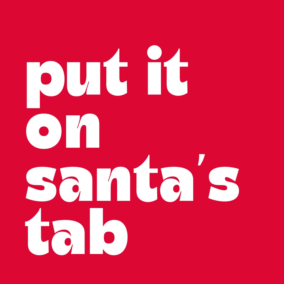 Santa's Tab Napkin