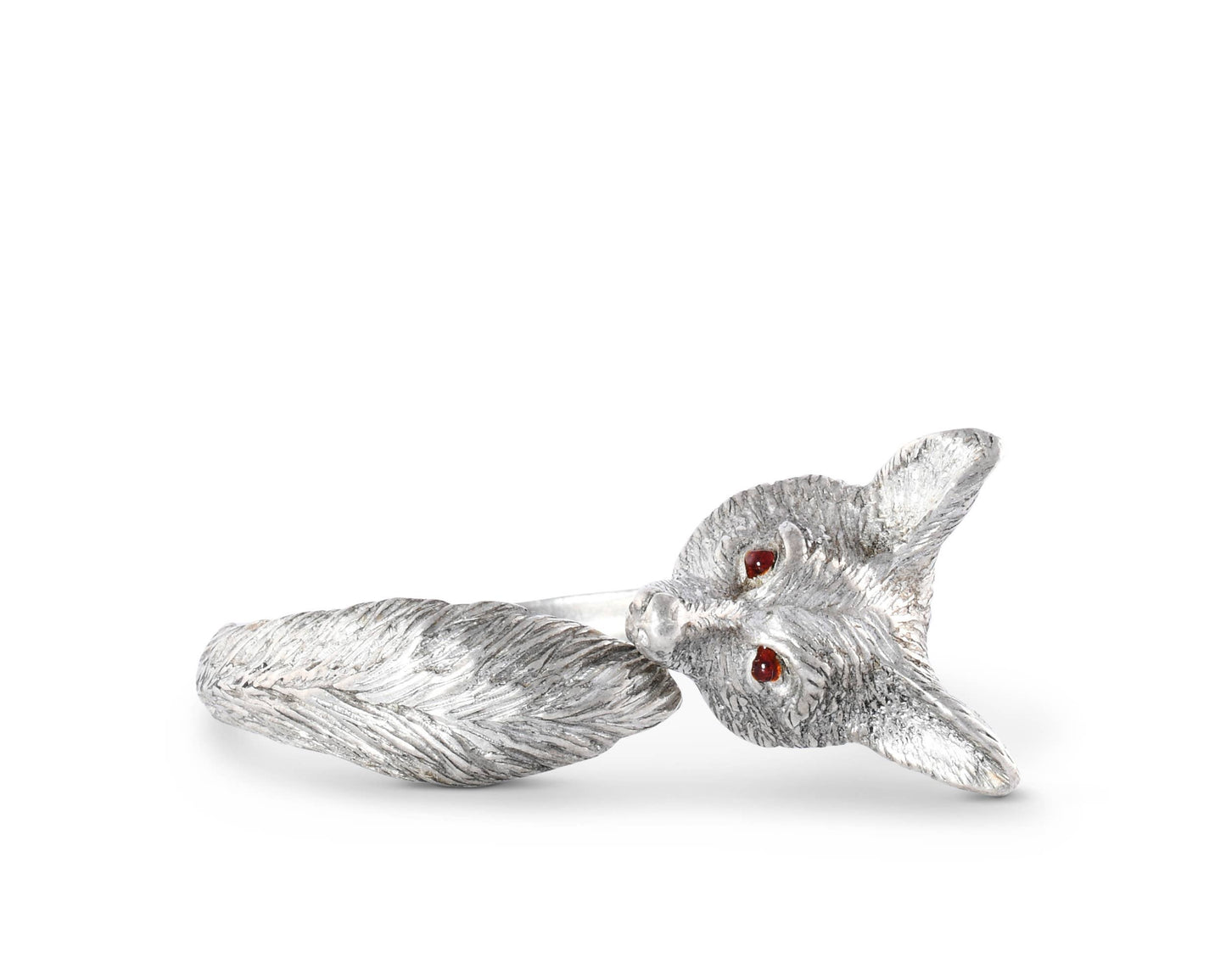 Pewter Fox Napkin Ring Pair