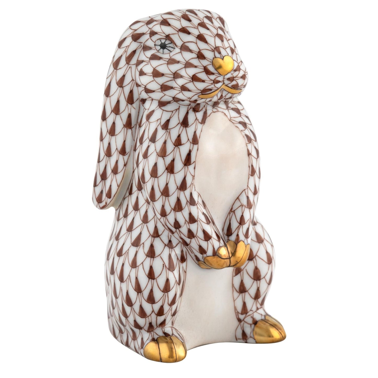 Herend Standing Lop Ear Bunny Chocolate
