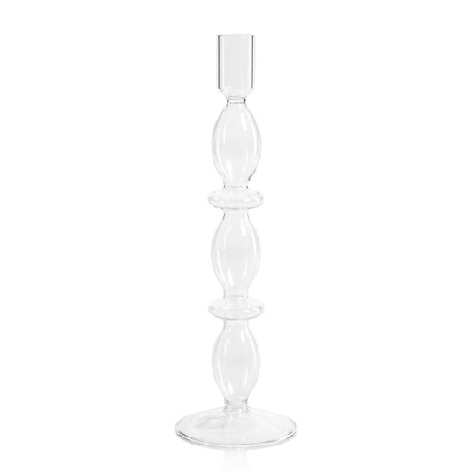 Sirena Glass Taper Holder Clear