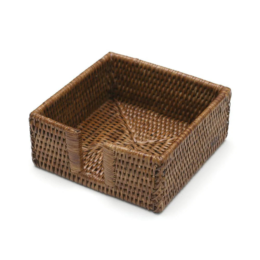 Rattan Dark Natural Cocktail Napkin Holder
