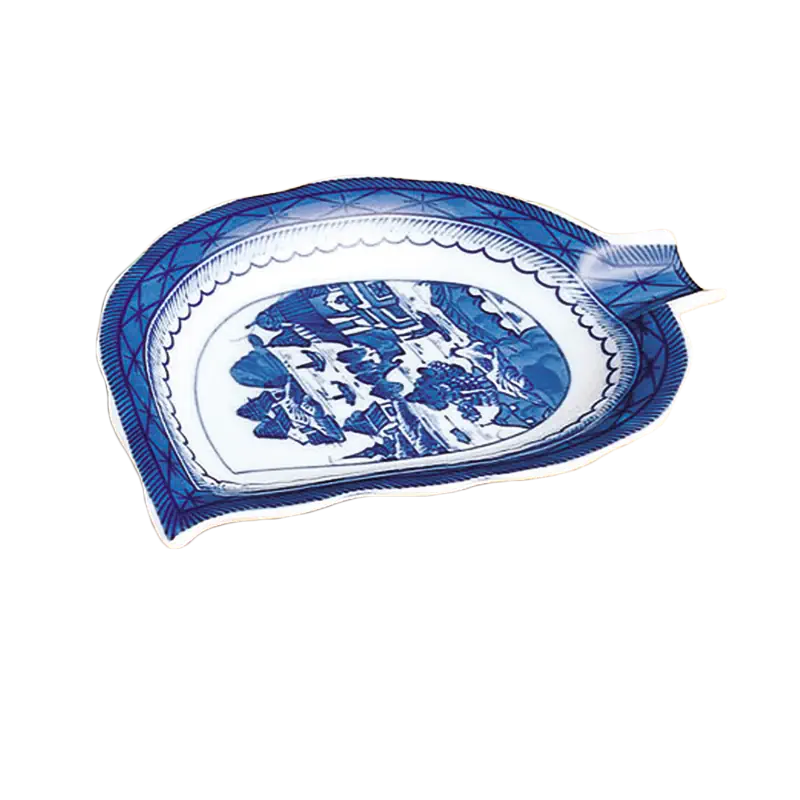 Mottahedeh Blue Canton Leaf Plate