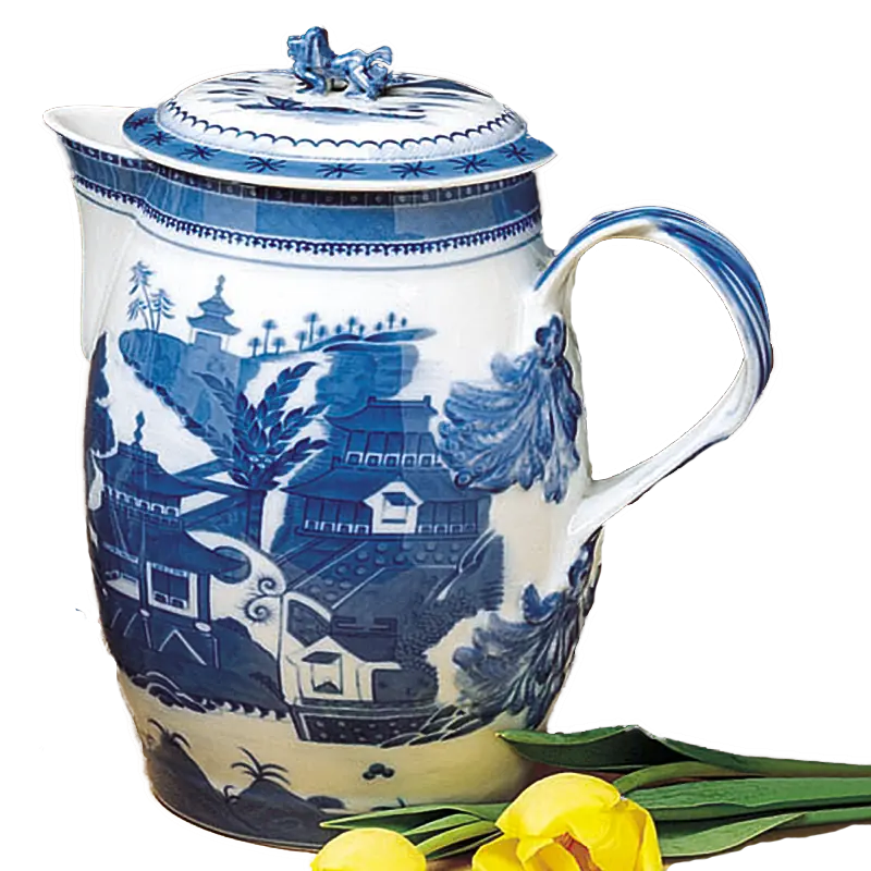 Mottahedeh Blue Canton Cider Jug and Cover