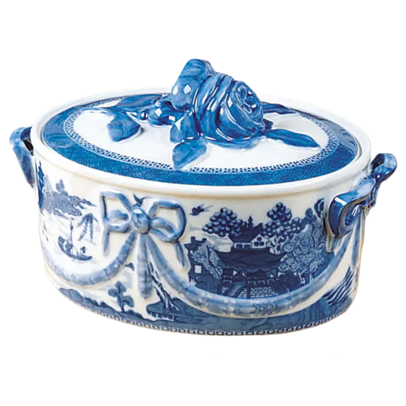 Mottahedeh Blue Canton Covered Casserole