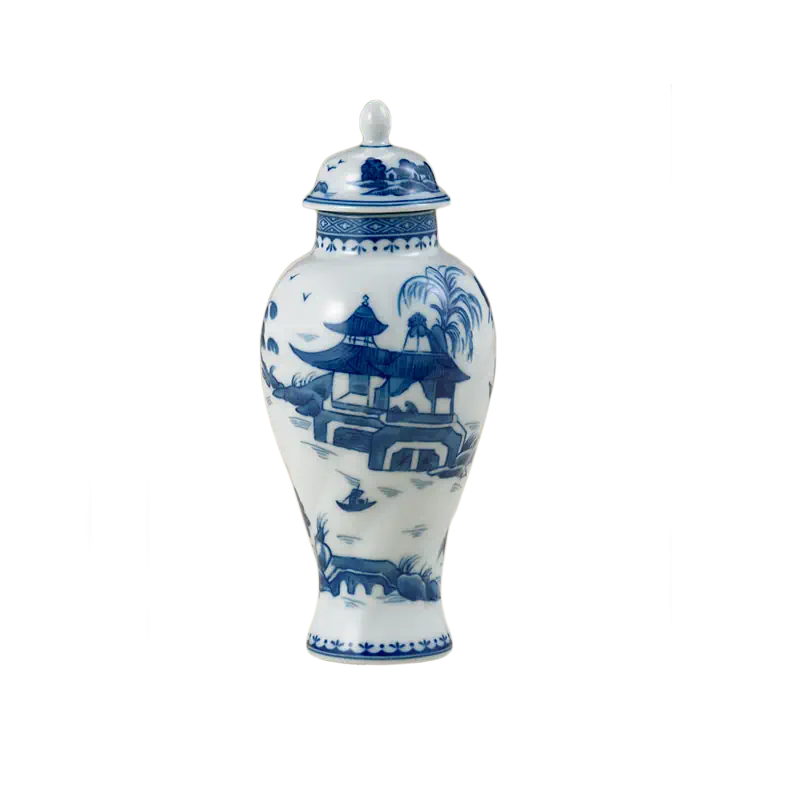 Mottahedeh Blue Canton Covered Jar