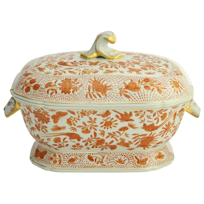 Mottahedeh Sacred Blue Bird and Butterfly Tureen