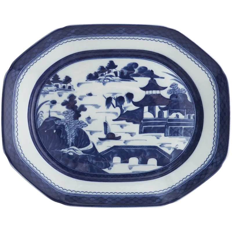 Mottahedeh Blue Canton 15 inch Octagon Platter