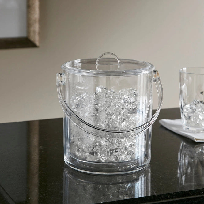 Double Wall Acrylic Ice Bucket with Tongs