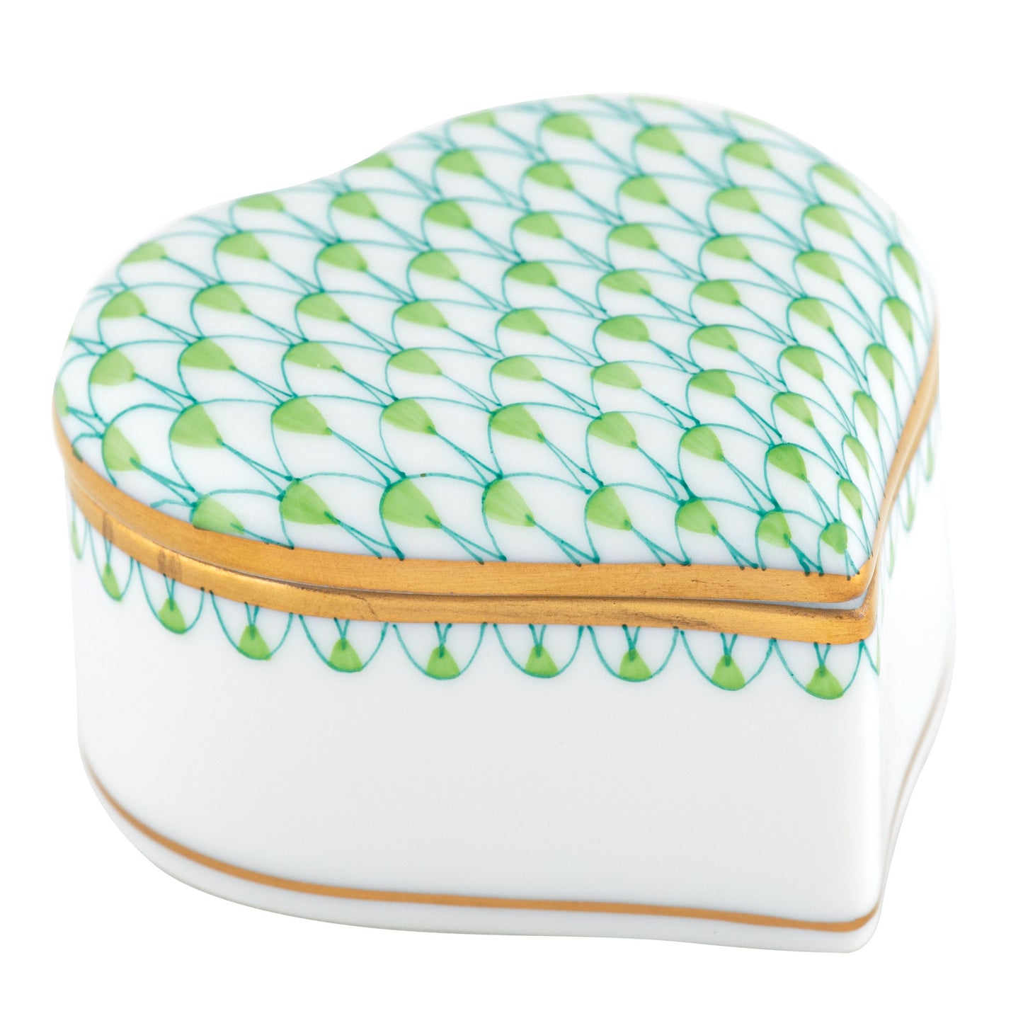 Herend Heart Box Keylime