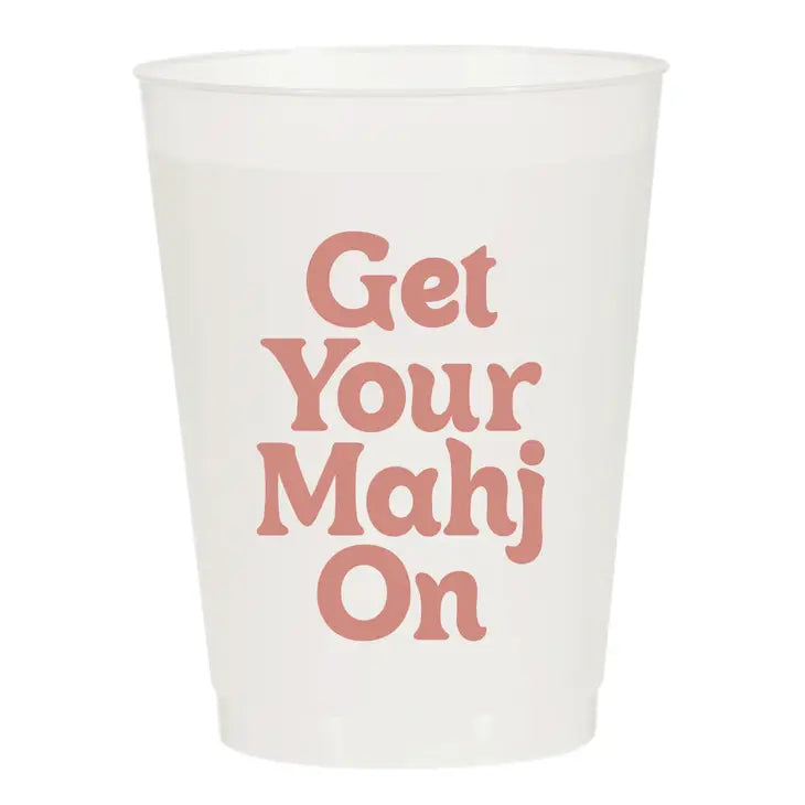 Get your Mahj On Frosted Cups