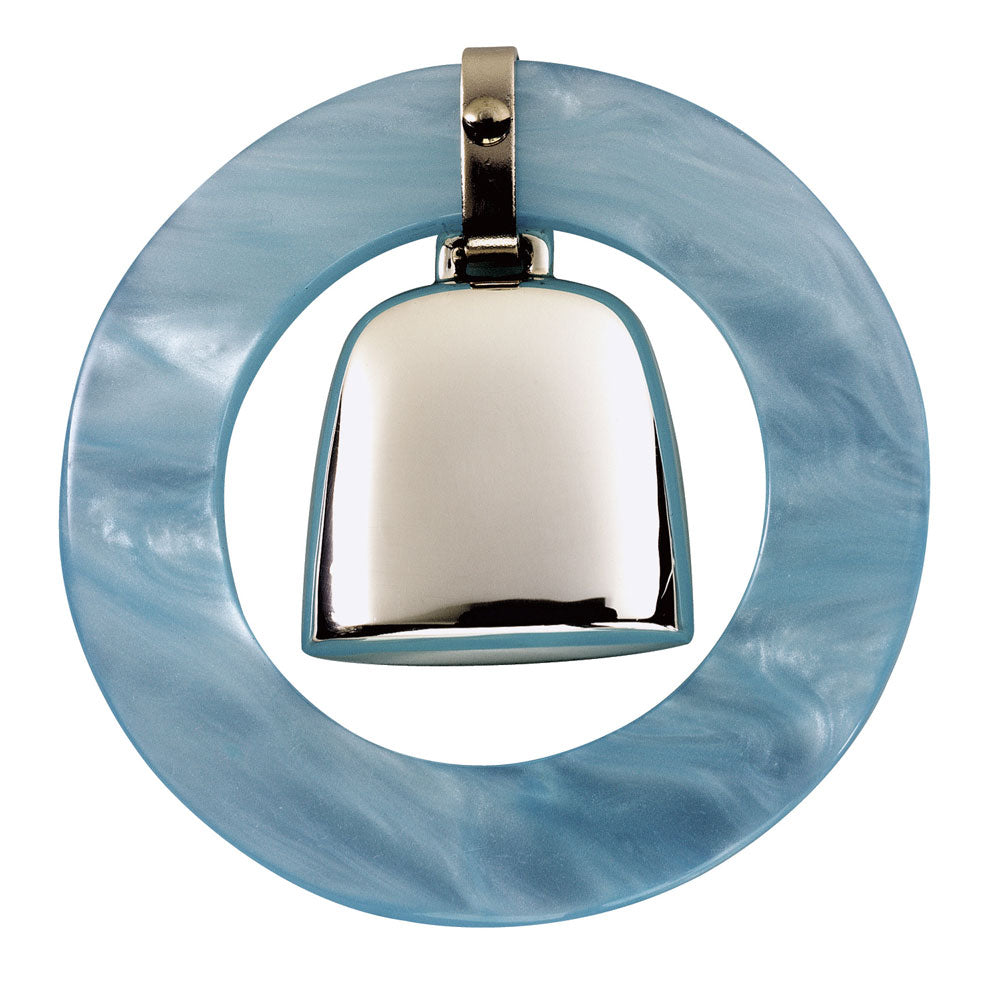 Sterling Silver Blue Teething Ring Baby