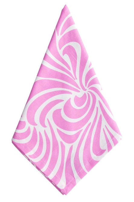 Nouveau Orchid Pink Printed Cloth Dinner Napkins Set of 4