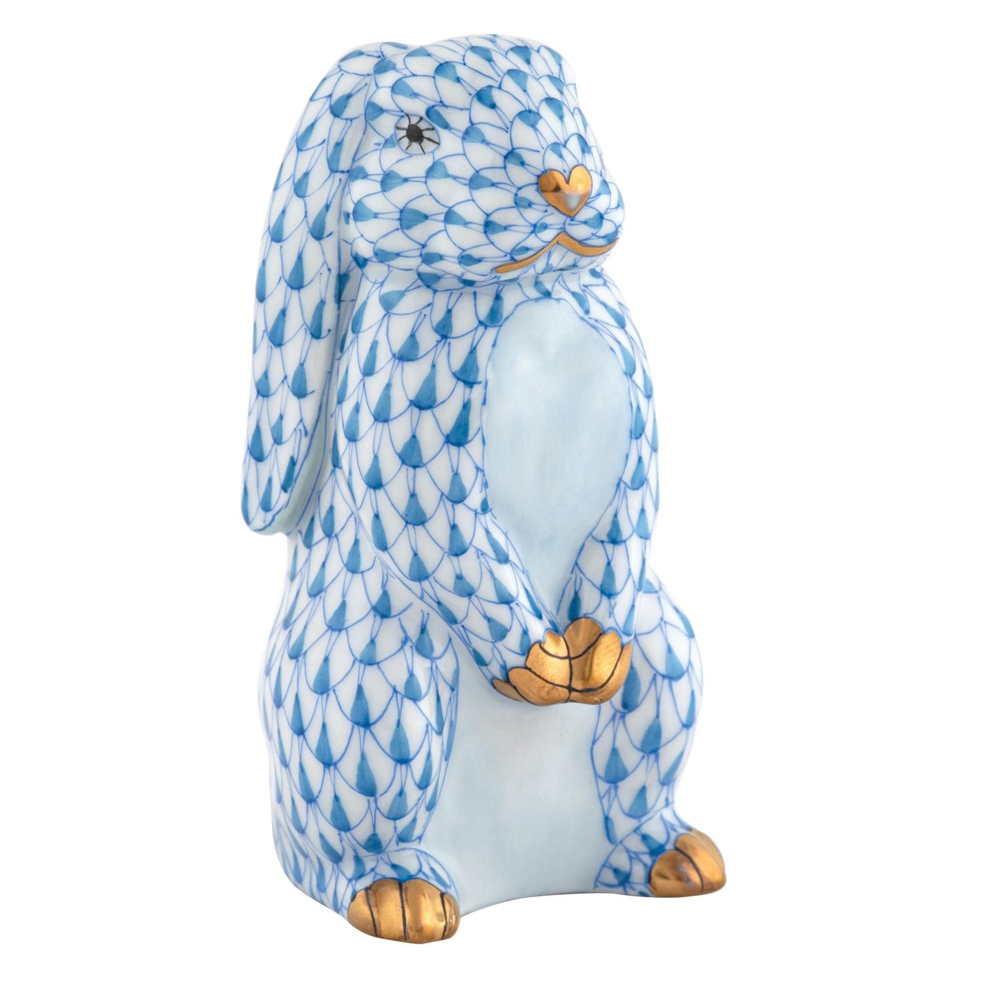 Herend Standing Lop Ear Bunny Blue