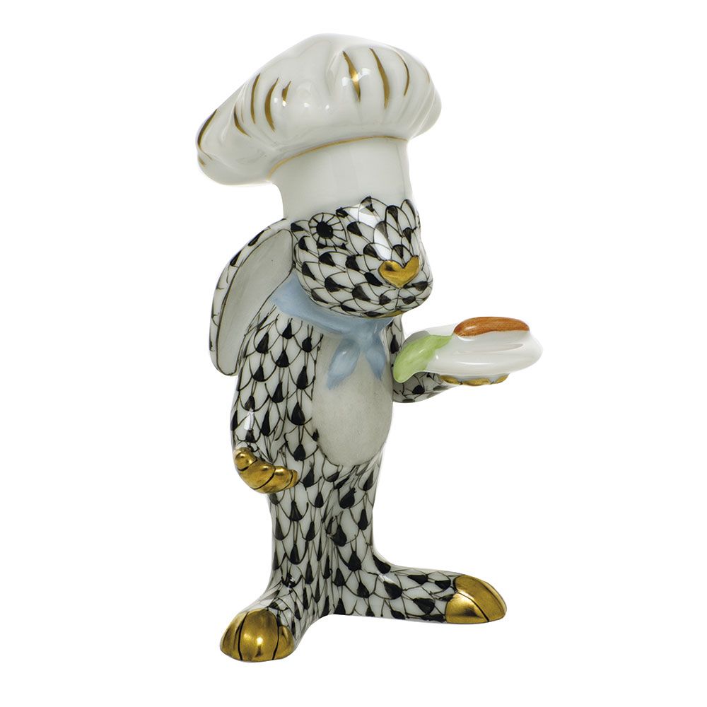 Herend Chef Bunny Black