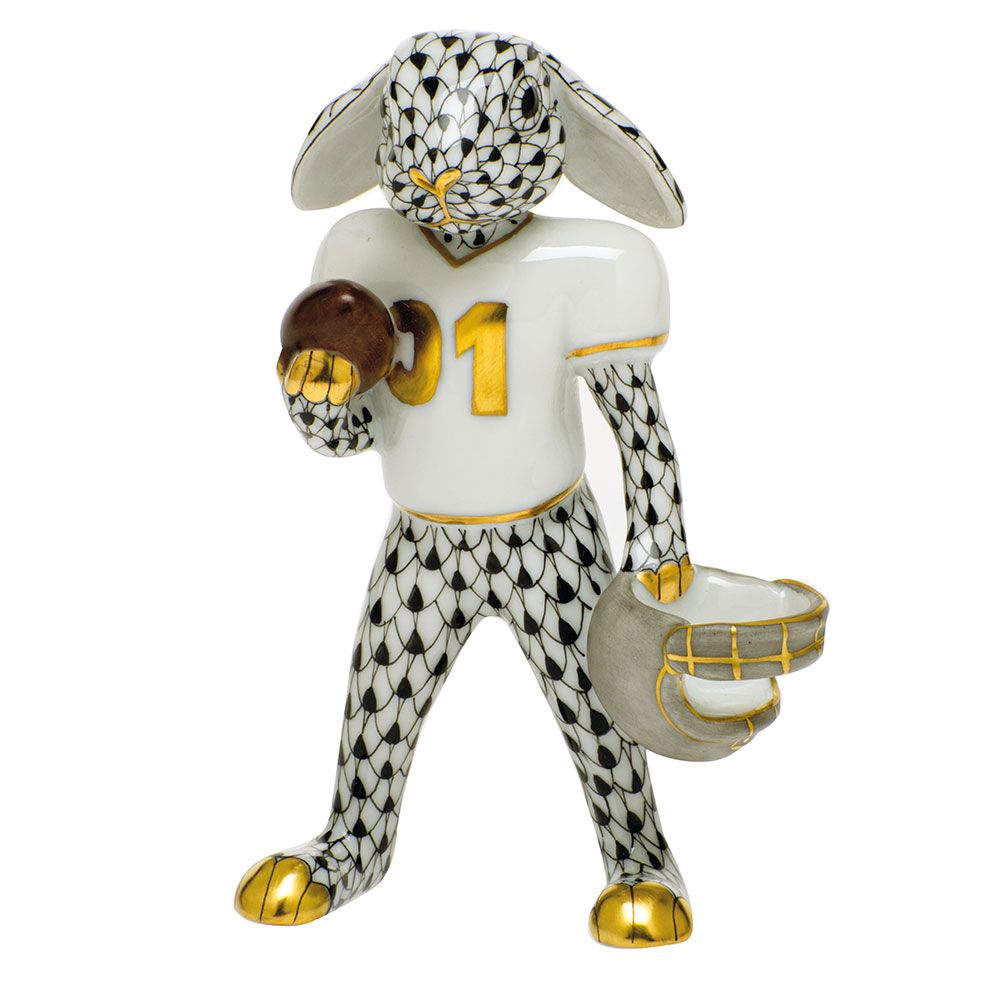Herend Football Bunny Black