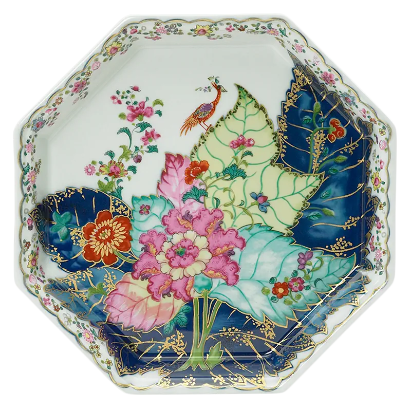 Mottahedeh Tobacco Leaf Octagonal Tray