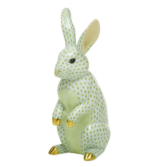Herend Large Standing Rabbit Keylime