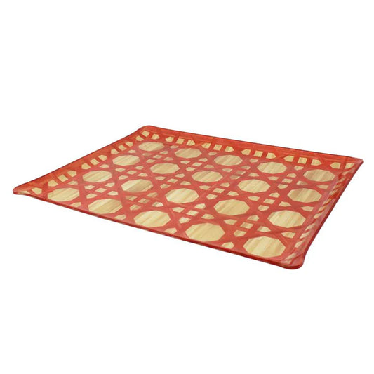 Hestia Orange Bamboo Acrylic Tray