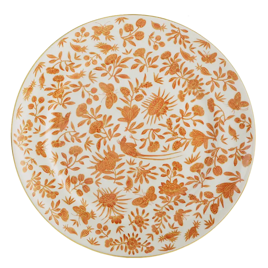 Mottahedeh Sacred Bird and Butterfly Dinner Plate