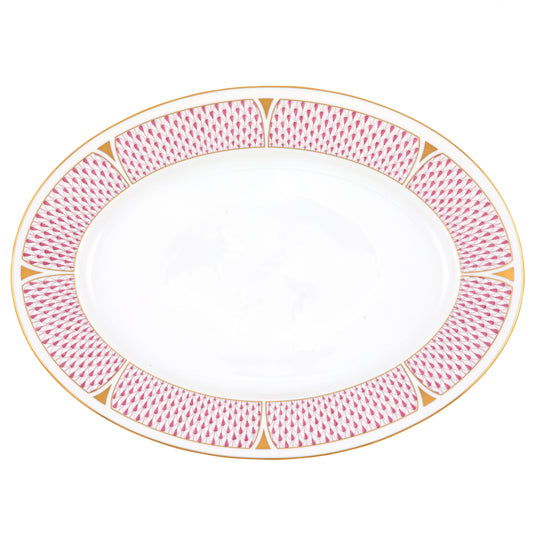 Herend Art Deco Raspberry Oval Platter