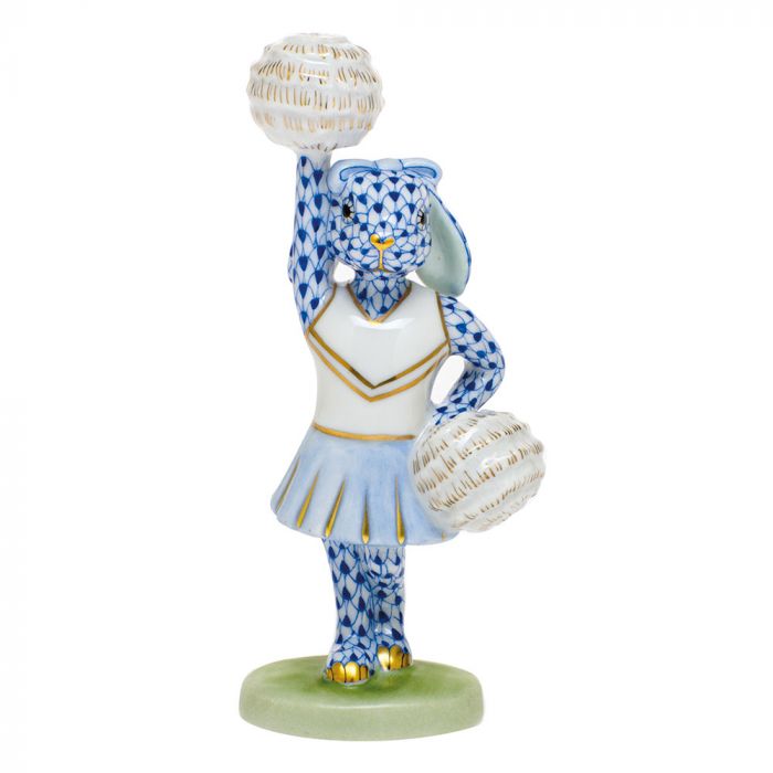 Herend Cheerleading Bunny Sapphire