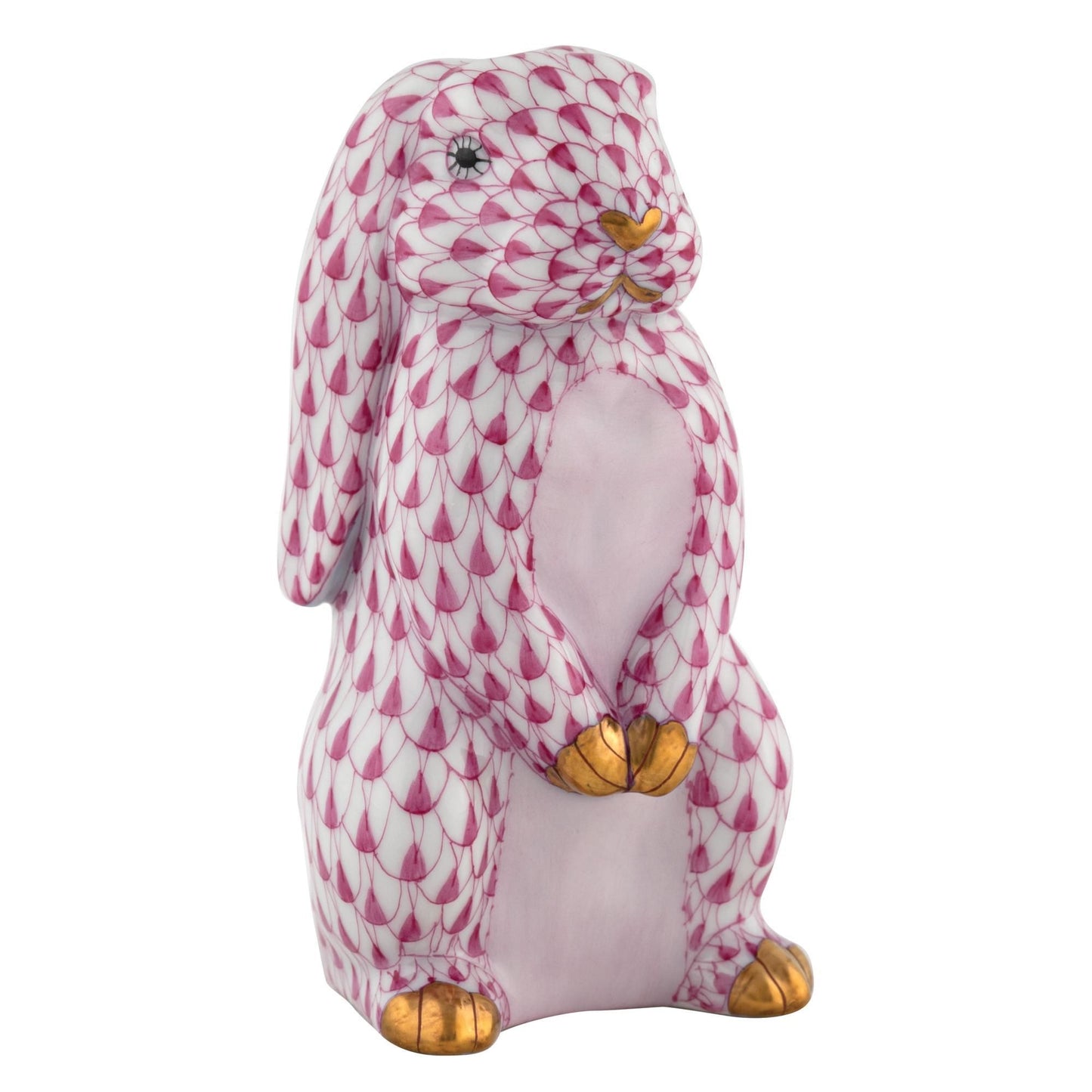 Herend Standing Lop Ear Bunny Raspberry
