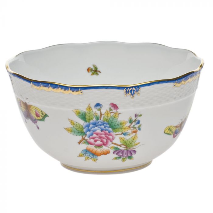 Herend Queen Victoria Blue Round Bowl