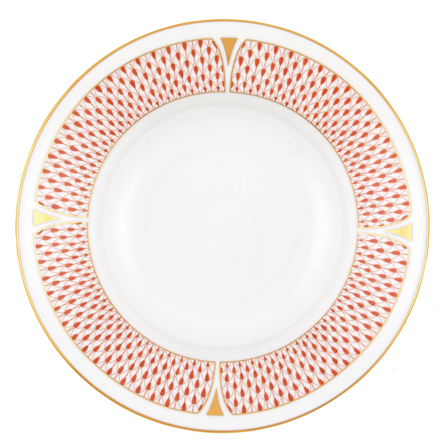 Herend Art Deco Rust Rim Soup
