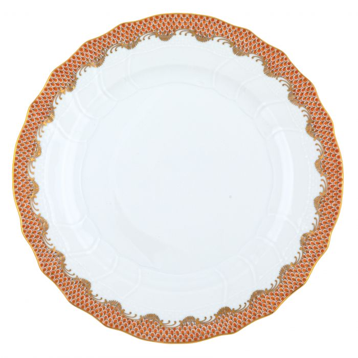 Herend Fish Scale Rust Dinner Plate