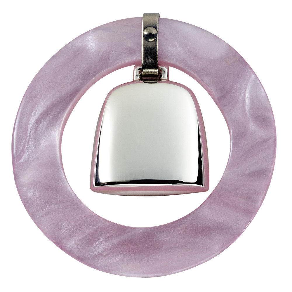 Sterling Silver Pink Teething Ring Baby