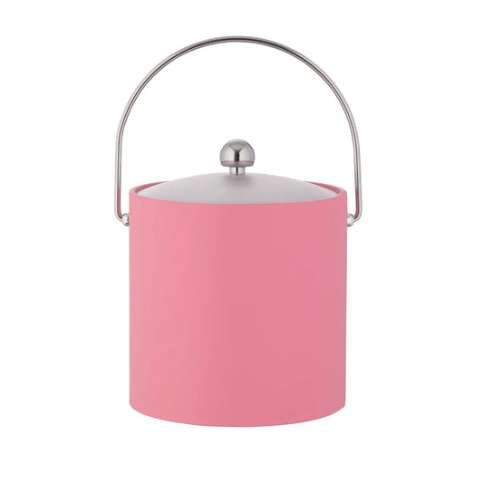 Pink Ice Bucket with Lid and Handle