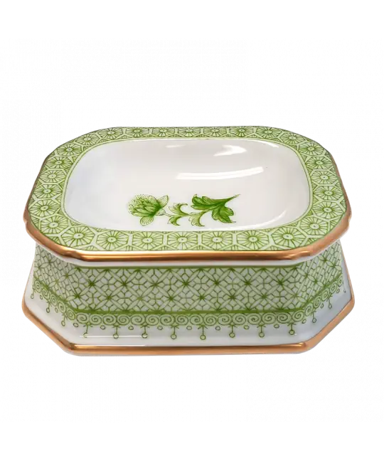 Mottahedeh Apple Green Lace Master Salt