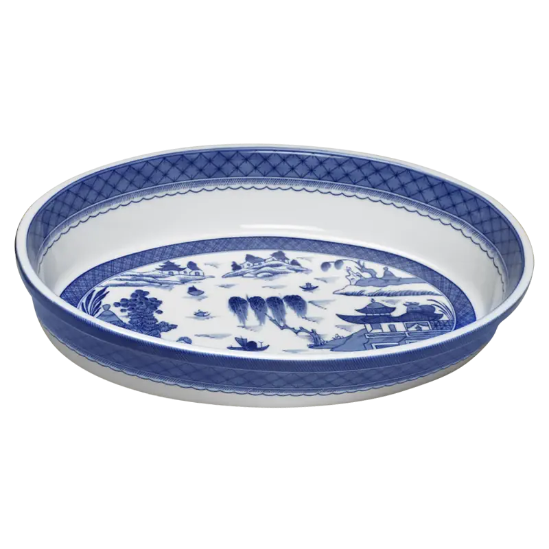 Mottahedeh Blue Canton Oval Baker