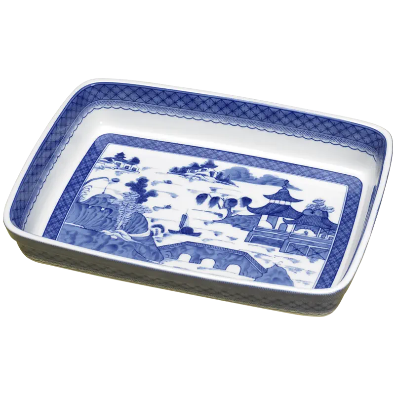 Mottahedeh Blue Canton Rectangular Baker