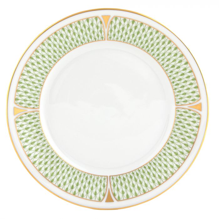 Herend Art Deco Green Dessert Plate