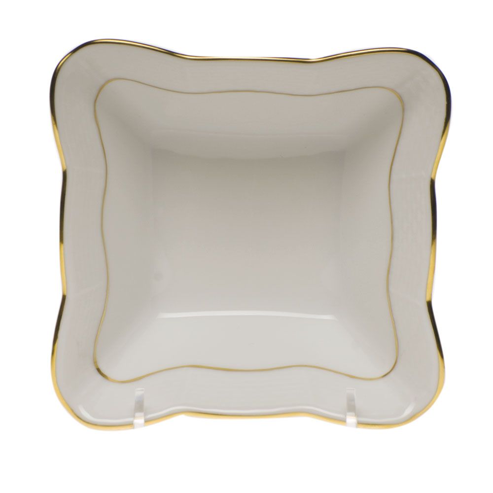 Herend Golden Edge Square Dish