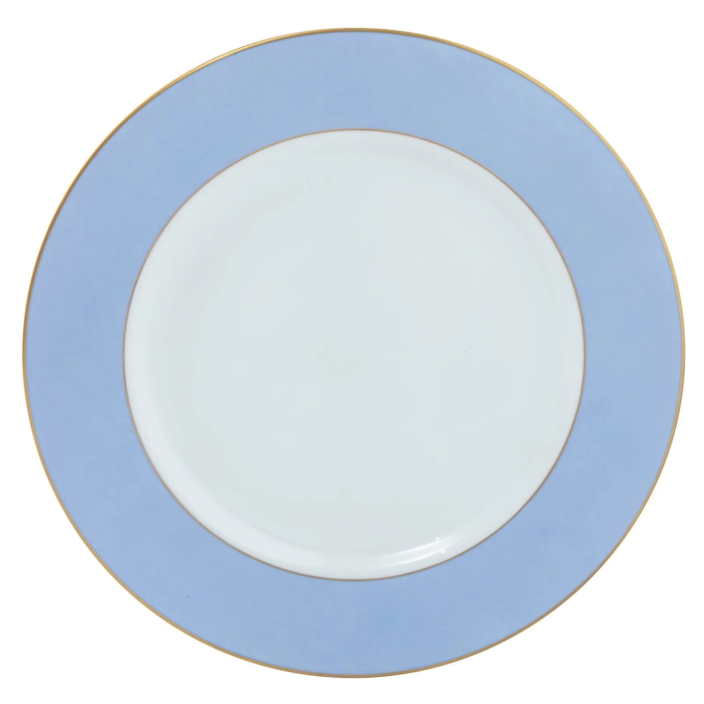 Pickard Colorsheen Ultra White Blue & Gold Salad Plate