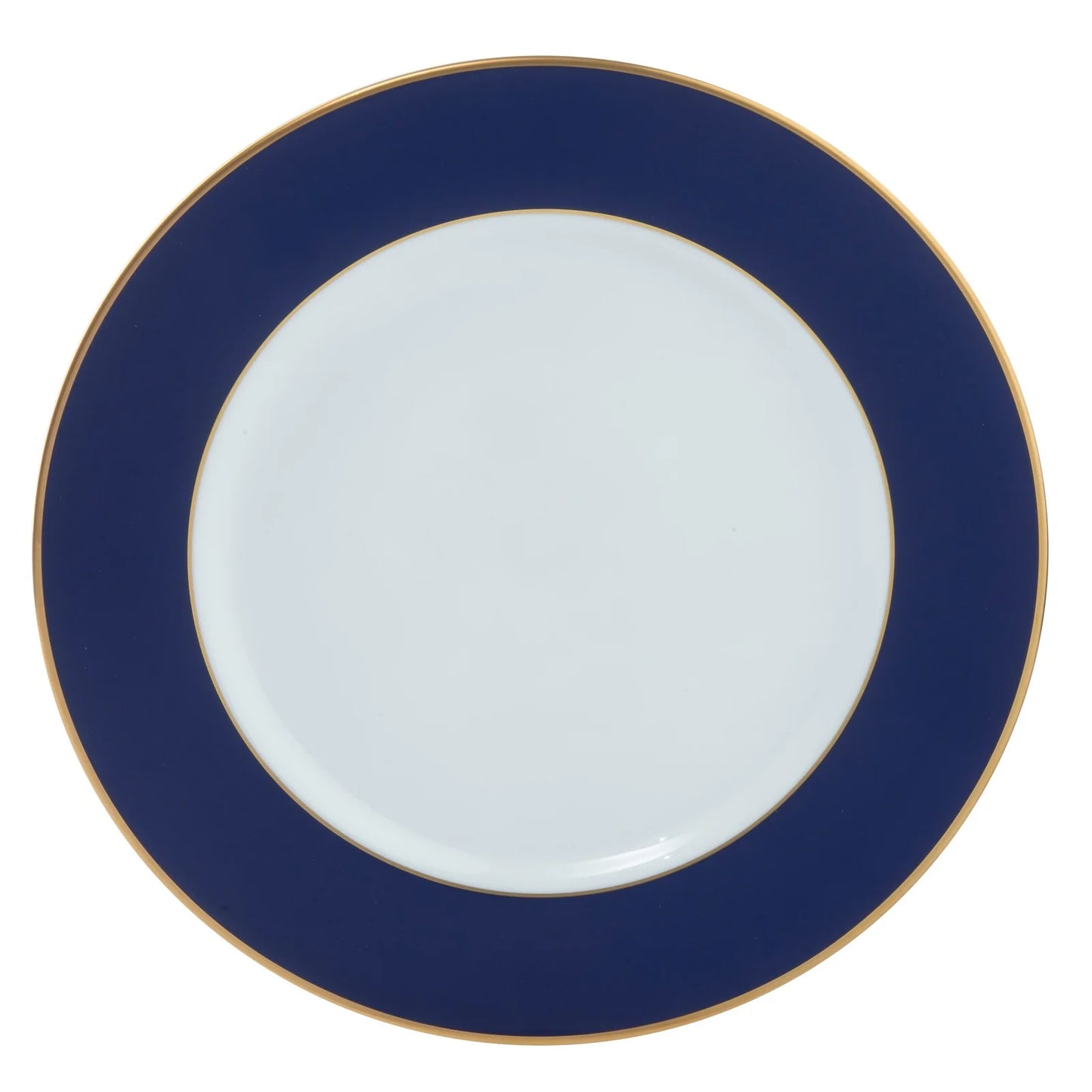 Pickard Ultra White Colorsheen Navy Blue Charger Plate