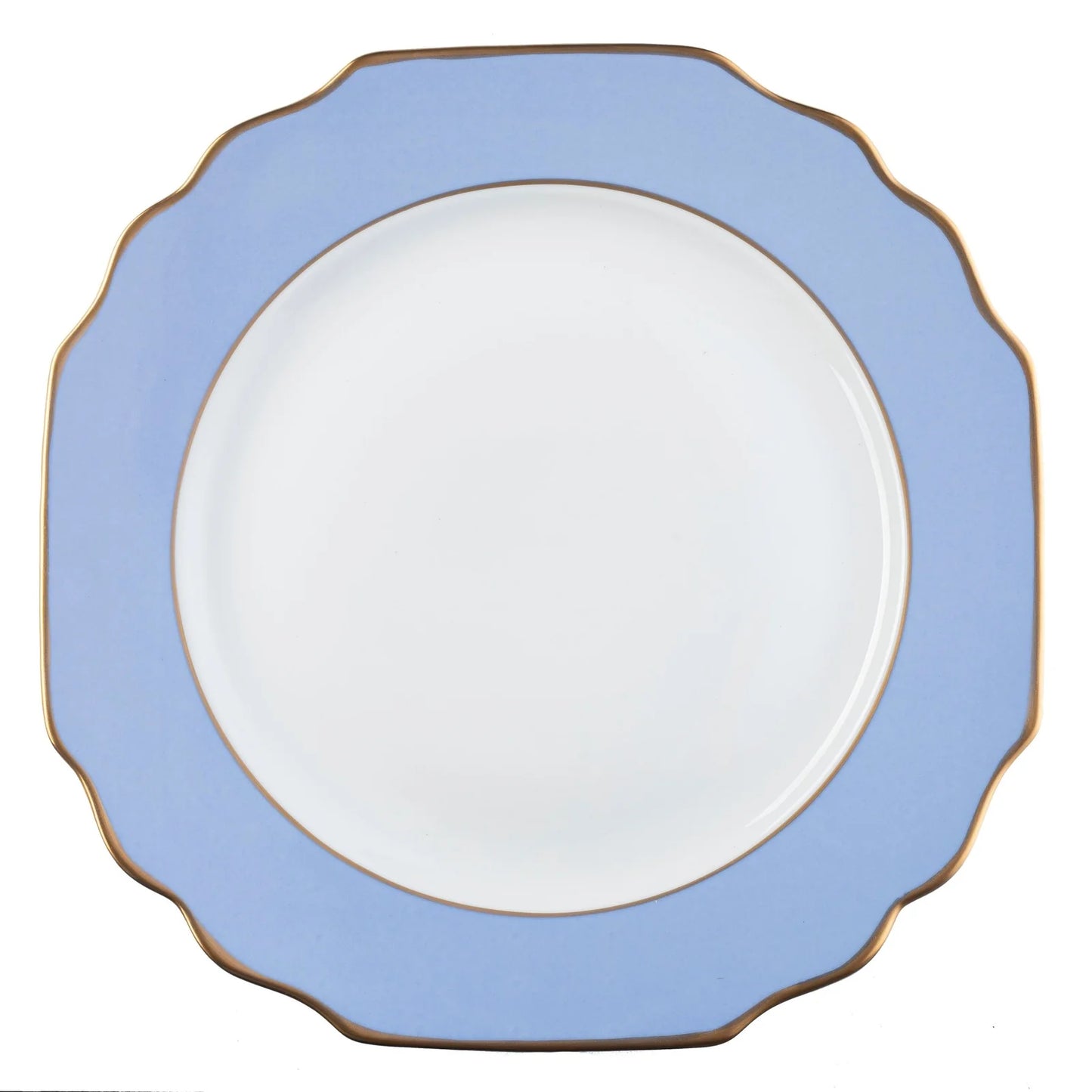 Pickard Ultra White Georgian Colorsheen Light Blue Dinner Plate