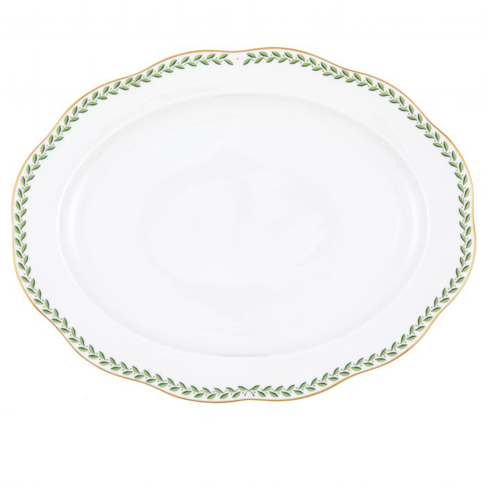 Herend Green Laurel Oval Platter
