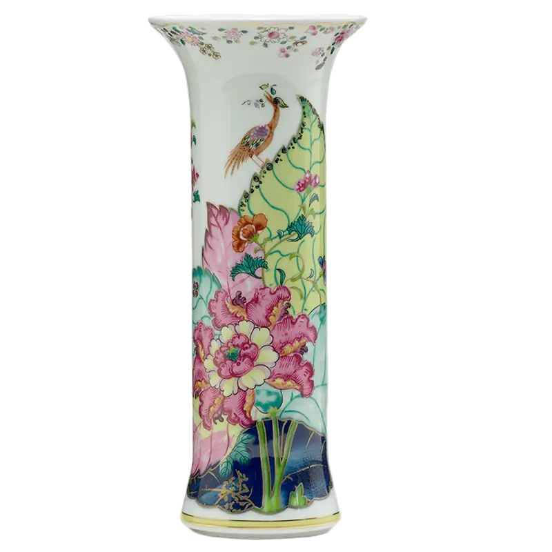 Mottahedeh Tobacco Leaf Trumpet Vase